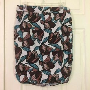 Loft Floral Pencil Skirt size 10